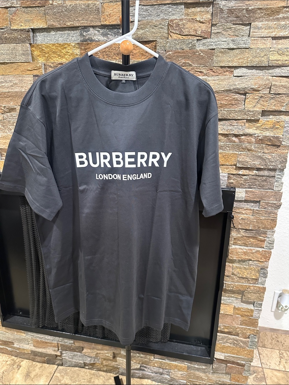 Charcoal Crewneck Logo Short Sleeve Tee size XL